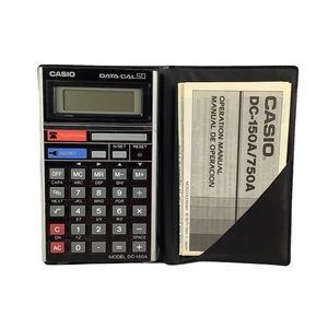 Vintage Casio DC-150A Pocket Calculator with Case and Original Manual - Works!